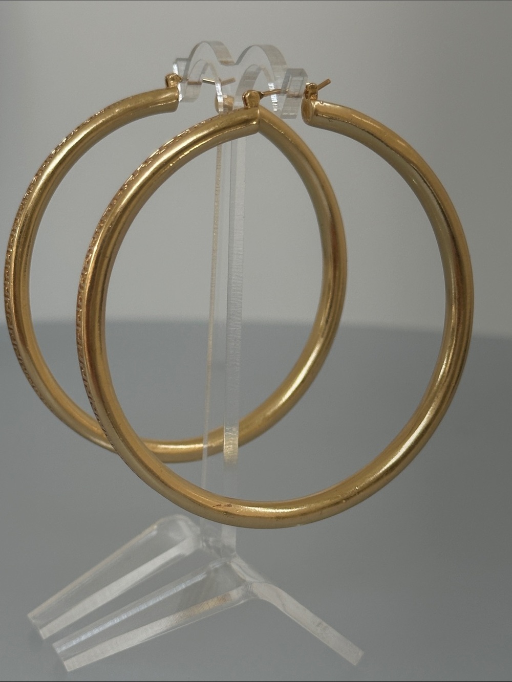 Versace Large Gold Hoop Earrings - Picture 3 of 7